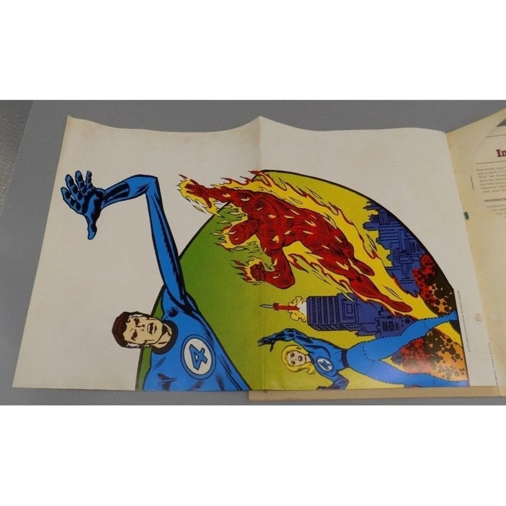 Dynamite Magazine Issue 9 w/ Fantastic Four Poster John Denver Marvel 1975